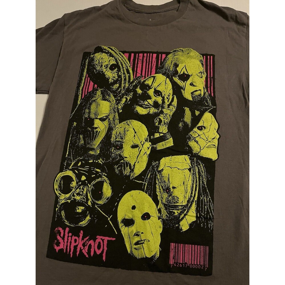 Slipknot 25th Anniversary Here Comes The Pain 2024 Tour Barcode T-Shirt MED Band